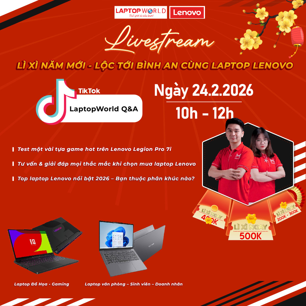 Livestream - Lì xì năm mới, lộc tới bình an cùng laptop Lenovo