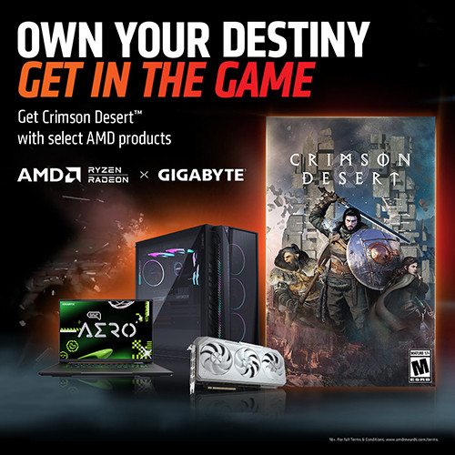 CTKM GIGABYTE: Tặng code game Crimson Desert™ khi mua Card đồ họa RX 9070 / RX 9070 XT & Laptop AERO X16