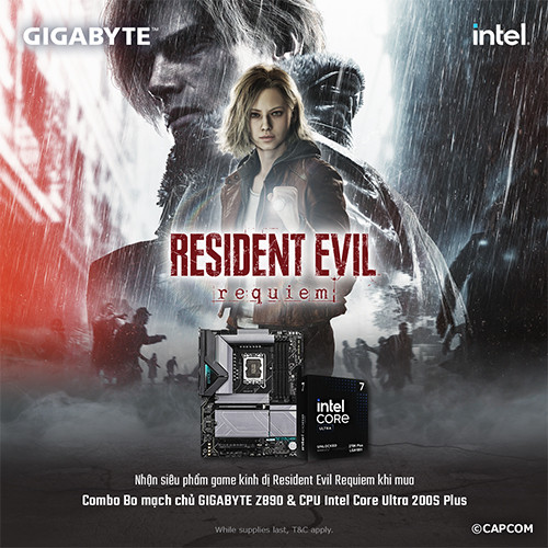 Tặng Code Game Resident Evil 9 Khi Mua Combo MB Z890 & Intel CPU 200S Plus