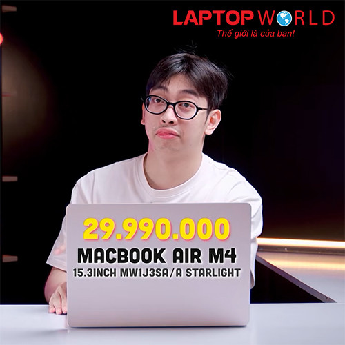 MacBook Air M4 15.3 inch: Màn Hình Lớn, Trải Nghiệm Đỉnh Cao Trong Thân Hình Siêu Mỏng.