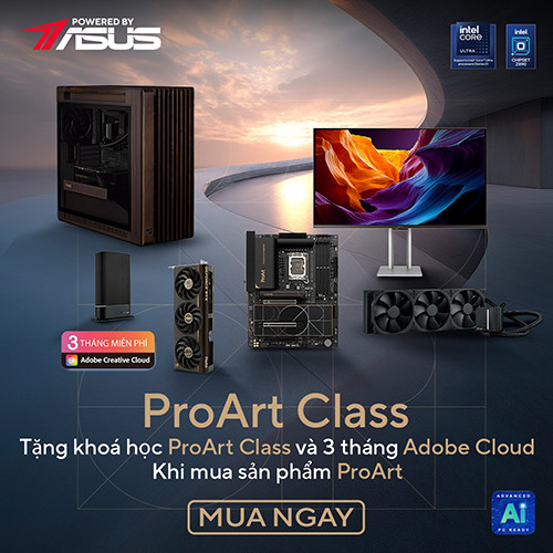 CTKM: Nhận ngay khóa học độc quyền và 3 tháng dùng bộ Adobe miễn phí đi mua sản phẩm ASUS ProArt