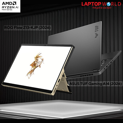 ROG Flow Z13-KJP và TUF Gaming A14 2026 trang bị AMD Ryzen AI Max+ chính thức ra mắt tại thị trường Việt Nam