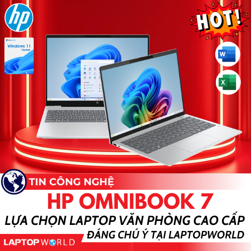 HP OmniBook 7: Lựa Chọn Laptop Văn Phòng Cao Cấp Đáng Chú Ý Tại LaptopWorld