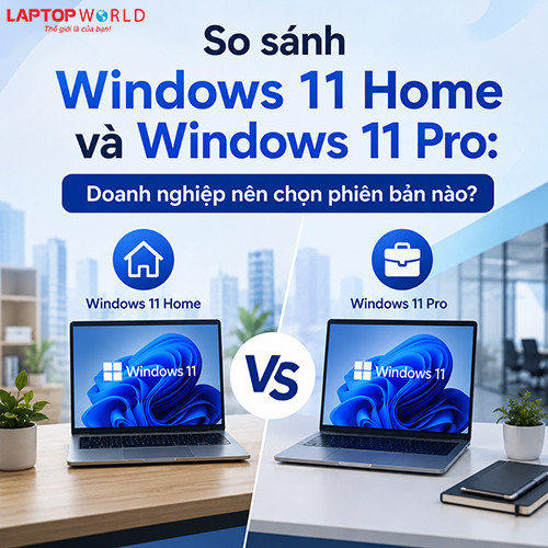 So sánh Windows 11 Home và Windows 11 Pro: Doanh nghiệp nên chọn phiên bản nào?
