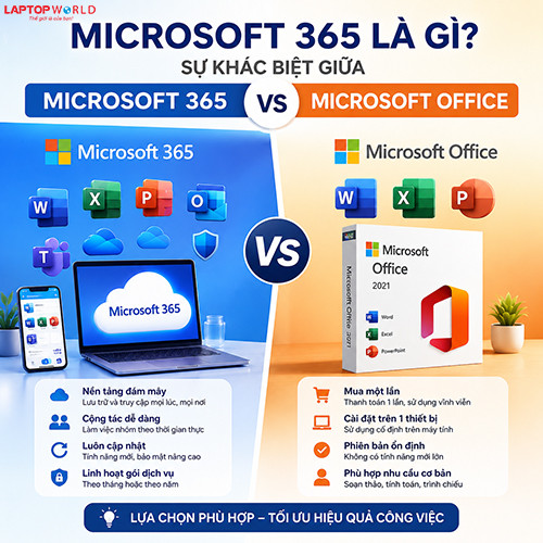 Microsoft 365 là gì? Sự khác biệt giữa Microsoft 365 và Microsoft Office