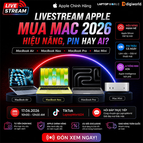 Livestream Apple: Mua Mac 2026 - Hiệu Năng, Pin Hay AI?