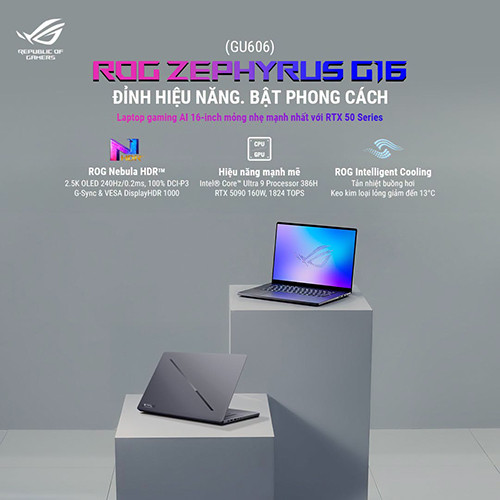 ROG Zephyrus G16 (GU606) - Đỉnh Hiệu Năng, Bật Phong Cách