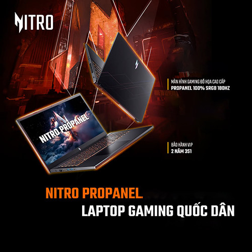 Acer Nitro ProPanel 180Hz: Khi mọi chuyển động đều được hiển thị trọn vẹn trên laptop gaming 2026