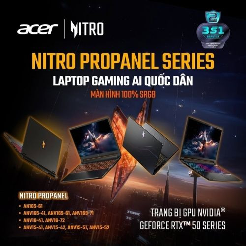 Top 3 laptop gaming Acer Nitro ProPanel 2026