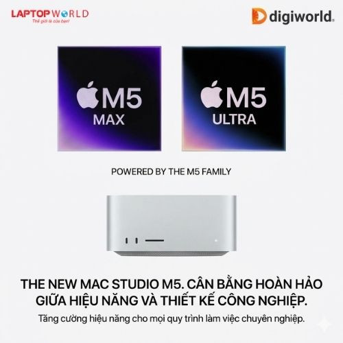 Apple chính thức ra mắt Mac Studio M5: Quái vật hiệu năng với RAM lên đến 512GB
