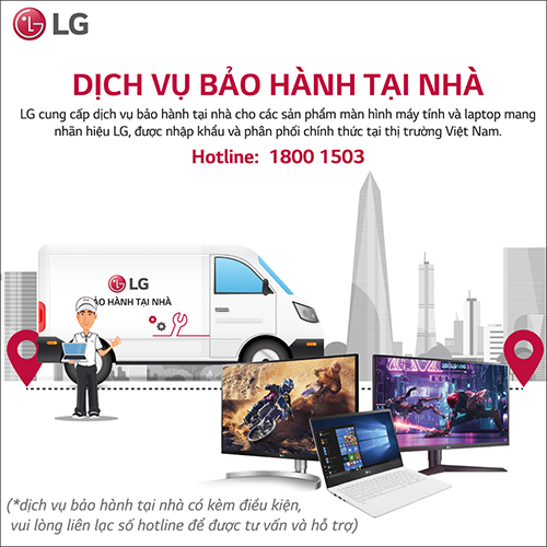 BẢO HÀNH TẠI NHÀ - Đối với sản phẩm màn hình & laptop LG