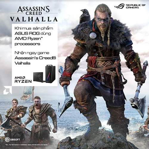 CTKM ASUS : MUA SẢN PHẨM ASUS – AMD RYZEN 7: NHẬN NGAY GAME ASSASSIN’S CREED ® VALHALLA.