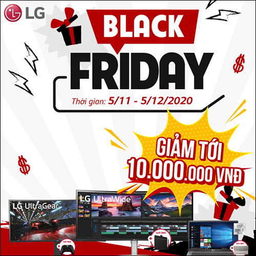 CTKM LG: ''SỰ KIỆN GIẢM GIÁ LỚN NHẤT NĂM – BLACK FRIDAY''