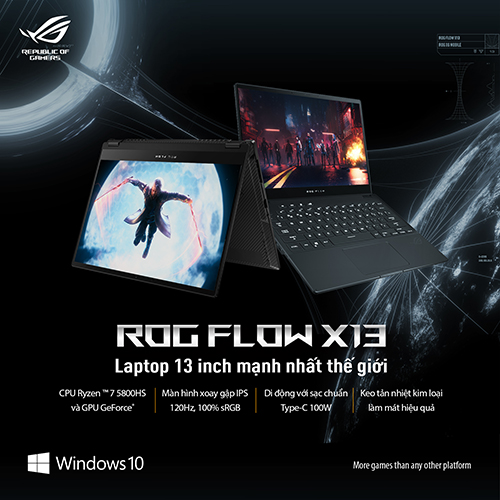 ASUS ROG Flow X13 - Laptop chip AMD 13inch mạnh nhất thế giới