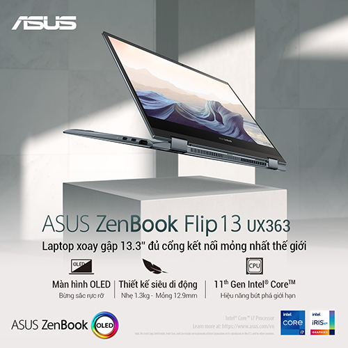 CTKM ASUS: ''Giảm sốc khi mua laptop Asus ZenBook 13 OLED UX363 tại Laptopworld''