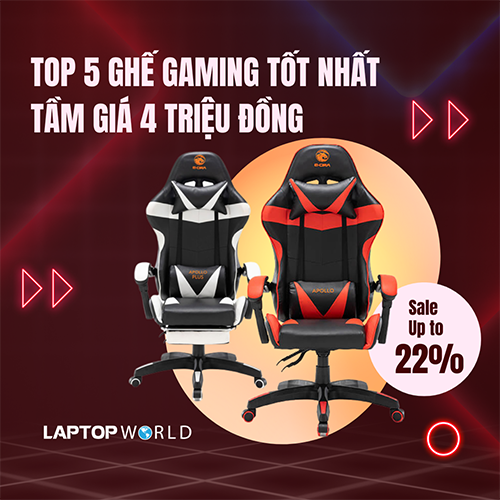 Top 5 Ghế gaming đáng mua nhất tầm giá 4 triệu đồng