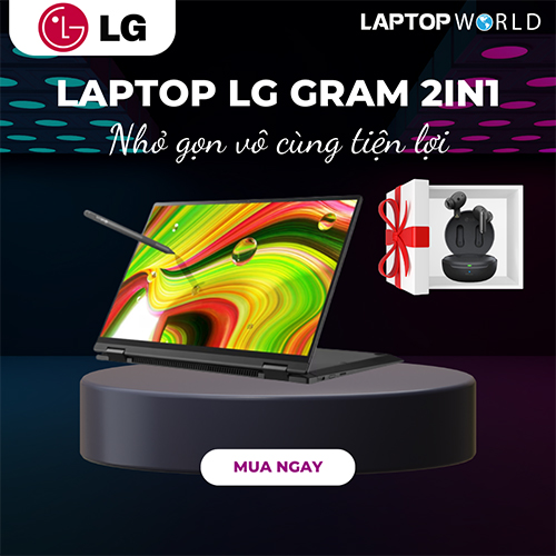 Laptop LG gram 2in1 nhỏ gọn vô cùng tiện lợi