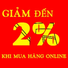 Giảm giá 2% khi mua hàng online