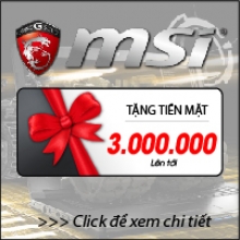 Mua Laptop MSI Gaming tại HOÀNG MINH nhận ngay tiền mặt lên tới 3.000.000(VNĐ)