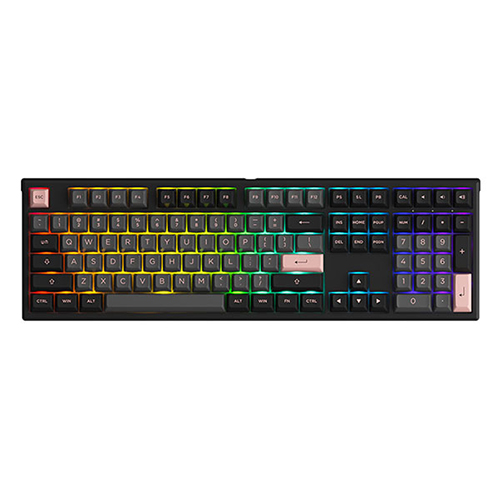 Bàn phím cơ AKKO MonsGeek MG108 Black & Pink Akko V3 Cream Yellow switch