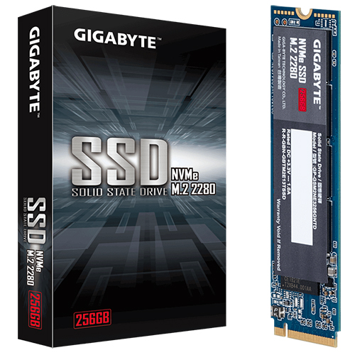 Ổ cứng SSD GIGABYTE M2 2280 256GB NVMe PCI-Express 3.0 x4 (GP-GSM2NE3256GNTD)