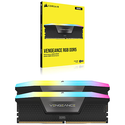 Ram Corsair VENGEANCE RGB 96GB (2x48GB) DDR5 bus 5600MHz Black (CMH96GX5M2B5600C40)