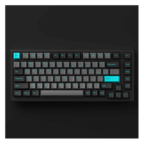 Bàn phím cơ AKKO MonsGeek MG75 Black & Cyan Akko V3 Cream Blue switch
