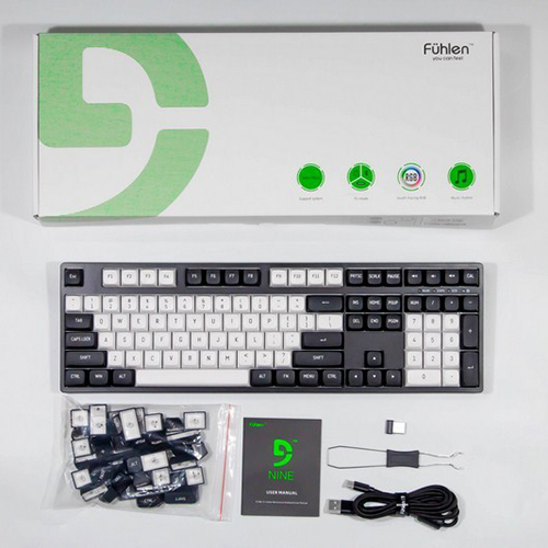 Bàn phím cơ Fuhlen H108S Panda 3 Mode Wireless Fuhlen Red Pro switch