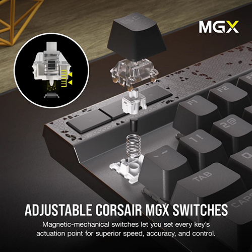 Bàn phím cơ Corsair K70 MAX RGB Magnetic Corsair MGX switch