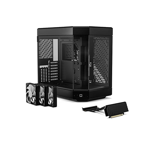 Vỏ Case HYTE Y60 Black (ATX, 3 Fan, Cable PCIe 4.0)