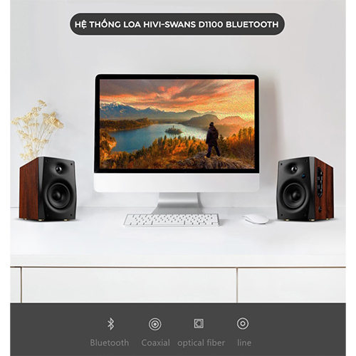 Loa HiVi Swan D1100 - Bản quốc tế - Màu nâu đậm (SPSW001)