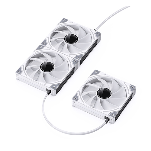 Bộ 3 Quạt JONSBO ZH-120W White infinity (3in1, Ghép nối không dây)