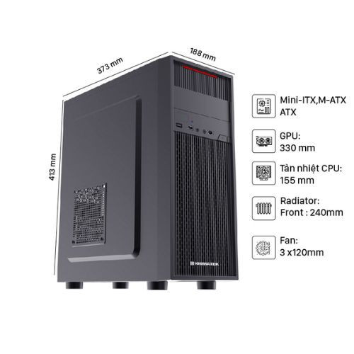 PCHM Office 06 (i7-12700 | B760M D4 | Ram 16GB | SSD 512GB | 450W)