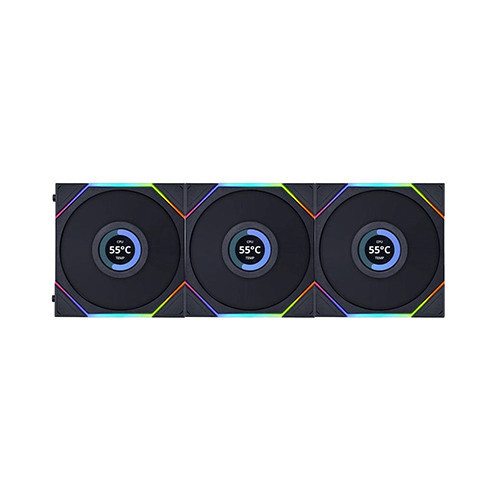 Fan Lian Li TL120 LCD Triple Pack Black - 12TLLCD3B (3 Fan/ Màn Hình LCD/ LED Vô Cực)