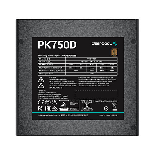 Nguồn máy tính DEEPCOOL PK750D 750W 80PLUS BRONZE