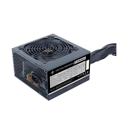 Nguồn máy tính KENOO ESPORT E650 650w (Mầu Đen/ Cáp Dẹt/ Fan 12cm)