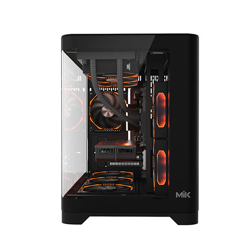 Vỏ Case MIK FOCALORS M BLACK ( MATX, Màu Đen) Case Bể Cá