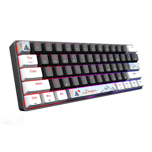 Bàn phím cơ E-DRA EK361W SNOW White Gray Yellow switch