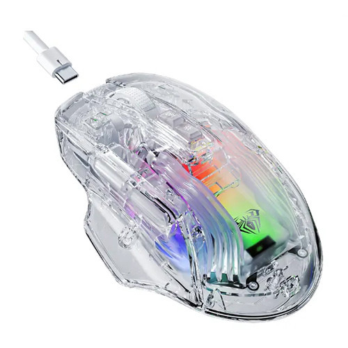 Chuột gaming Aula Không dây SC518 (Trắng/ LED RGB/ 4800 DPI/ 92g)
