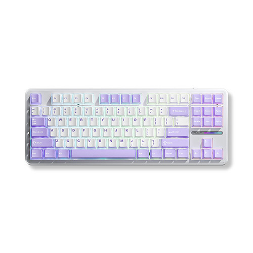 Bàn phím cơ Aula F87 Tím Trắng Blue Switch