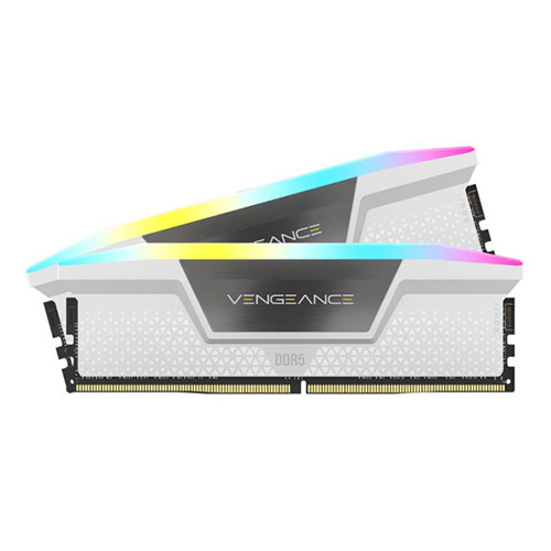 Ram desktop CORSAIR VENGEANCE RGB 64GB (2x32GB) DDR5 5200Mhz White (CMH64GX5M2B5200C40W)