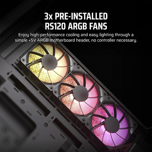 Vỏ Case Corsair 3500X RGB Tempered Glass CC-9011278-WW (Mid-Tower, Black, 3 Fan)