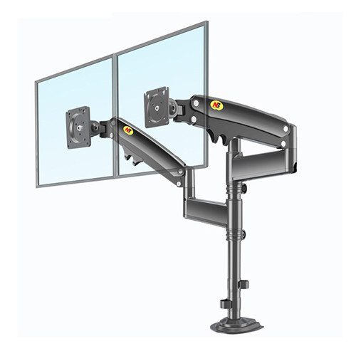 Giá treo hai màn hình North Bayou H180 màu Đen Xám 17 - 27inch