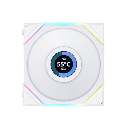 Fan Case Lian Li TL120 LCD Triple pack with controller White (Bộ 3 Fan, Màn Hình LCD)