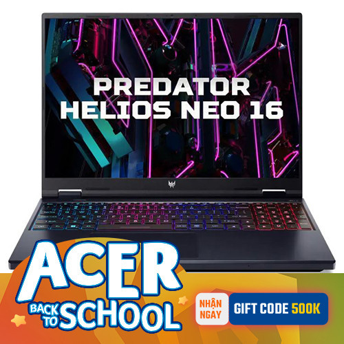 Laptop Acer Predator Helios Neo PHN16-72-78DQ NH.QNNSV.00U (Core i7-14650HX | 16GB | 1TB |  RTX 4060 | 16inch WQXGA 240Hz | Win 11 | Đen)