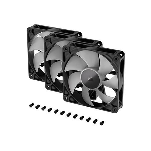 Bộ 3 quạt máy tính Corsair RS120 ARGB Black CO-9050181-WW
