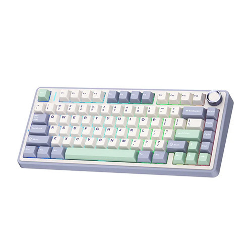 Bàn phím cơ Aula 3 MODE AULA F75 Tím nhạt + Be + Xanh lá Grey Wood V3 switch