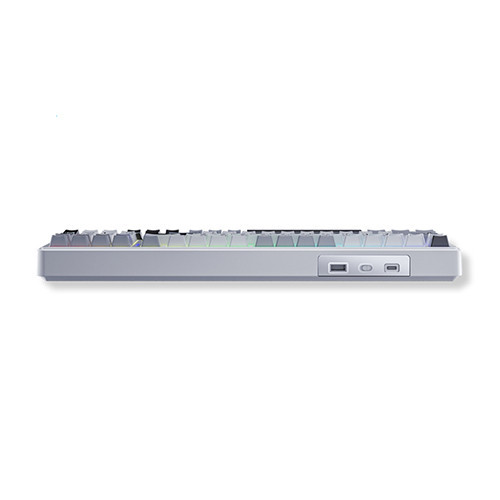 Bàn phím cơ AULA F99 3 Mode Xám trắng - Xám đậm Grey Wood switch