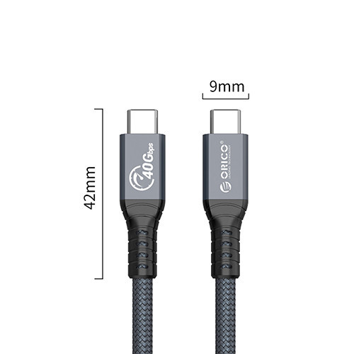Cáp Thunderbolt4 - 8K Type-C ORICO TBZ4-03-GY-BP 30cm
