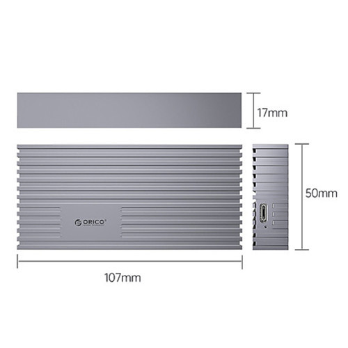 Hộp ổ cứng SSD ORICO USB 4.0 M.2 NVME TypeC - Tốc độ 40Gbps - Màu Bạc (M234C3-U4)